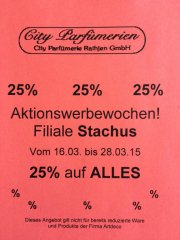 City Parfümerie: 25 % Rabatt auf alles!